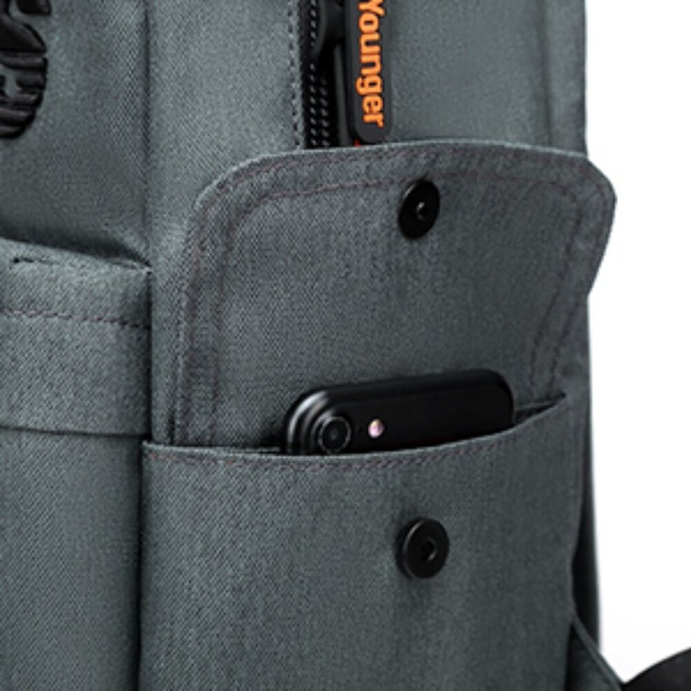 SeptWolves Sept Wolves Gray Mens Laptop Backpack - Picture 5 of 11